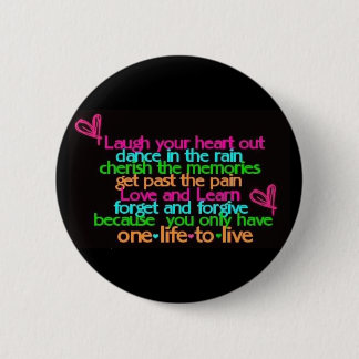 Cute quote button black