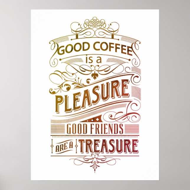 Cute Quote for Coffee Lovers Poster (Front)
