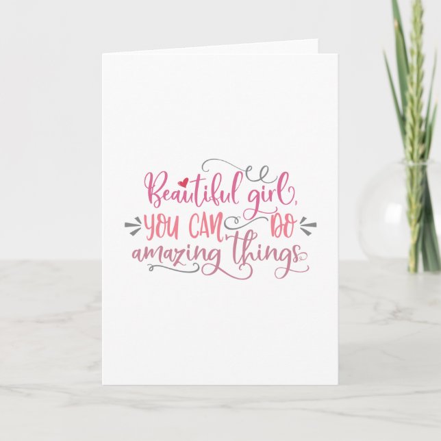 Cute Quotes For Girls Card (Front)