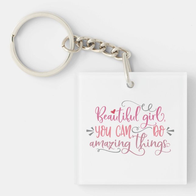 Cute Quotes For Girls Key Ring (Front)