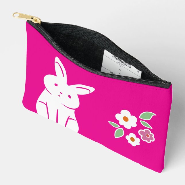 Cute Rabbit Accessory Pouch (Open)