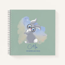 Cute Rabbit and Glasses Personalised