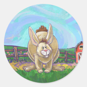 Cute Rabbit Animal Parade Classic Round Sticker