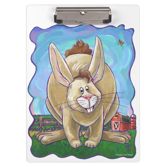 Cute Rabbit Animal Parade Clipboard (Front)