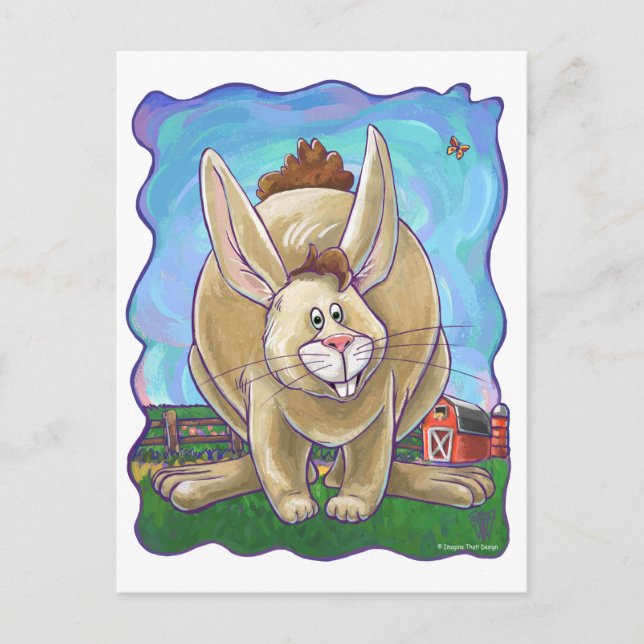 Cute Rabbit Animal Parade Postcard (Front)