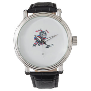 Cute Rabbit Boys Kids Men T-Shirt Watch