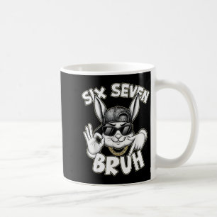 Cute rabbit bunny 67 funny six seven gen meme coffee mug