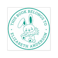 Cute Rabbit Bunny Cartoon This Book Belongs To