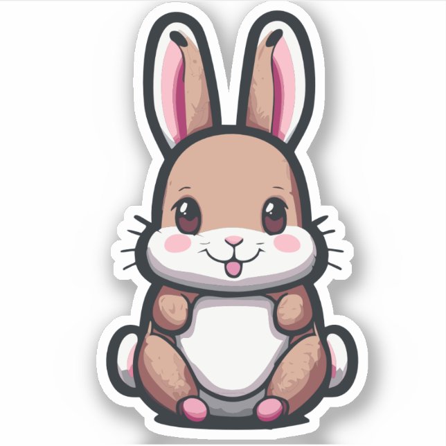 Cute Rabbit Cartoon Charactor (Front)