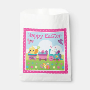 Cute Rabbit, Chick & Chocolate Eggs Train Easter  Favour Bags