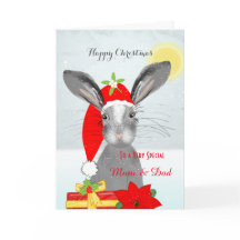 Cute Rabbit Christmas Holiday Personalised Special