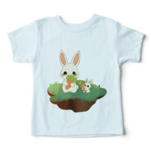 Cute Rabbit Duo with Carrots