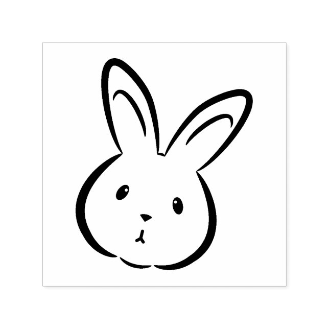 Cute Rabbit Face Self-inking Stamp (Design)