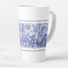 Cute Rabbit Family Blue White Delft Dedham Mug