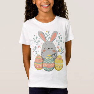 Cute Rabbit Happy Easter Bunny Girls Kids Easter T-Shirt