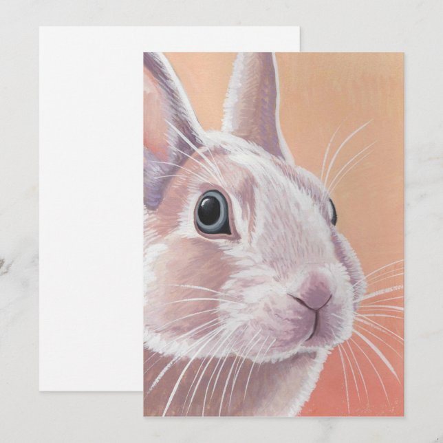 Cute Rabbit Holiday Card (Front/Back)