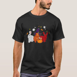Cute Rabbit In Halloween Costume Rabbit Zombie Wit T-Shirt