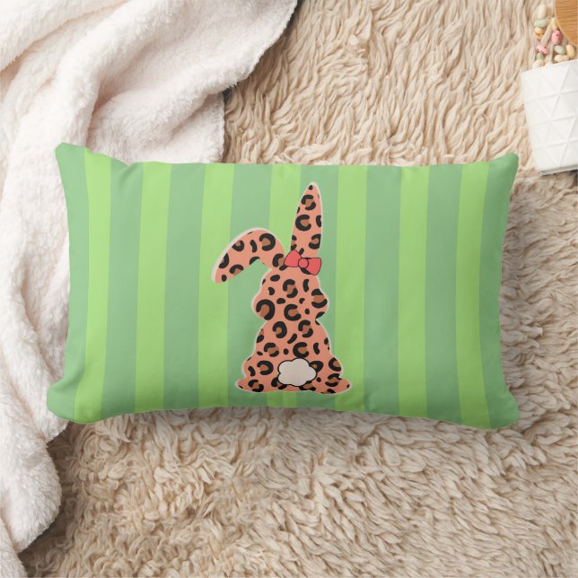 Cute Rabbit Leopard Lumbar Cushion (Blanket)