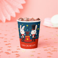 Cute Rabbit Magicians on Stage Magical Birthday
