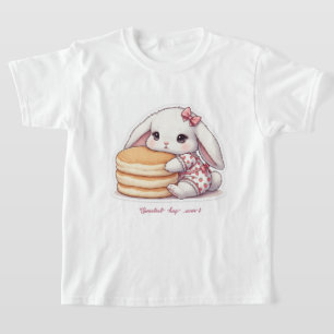 Cute Rabbit & Pancake - Adorable Breakfast Sweet T-Shirt
