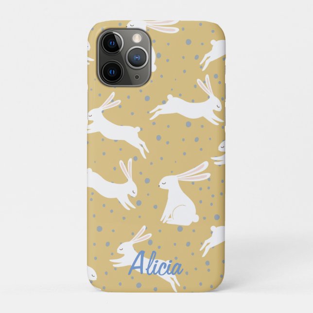 Cute Rabbit Pattern Design - Customisable Case-Mate iPhone Case (Back)