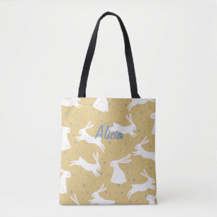 Cute Rabbit Pattern Design - Customisable Tote Bag