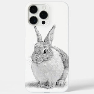 Cute Rabbit Pencil Drawing iPhone 16 Pro Max Case
