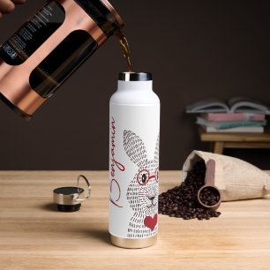 Cute Rabbit Red Unique Water Bottle