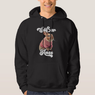 Cute Rabbit Retro Winter Ski Rabbit Hoodie