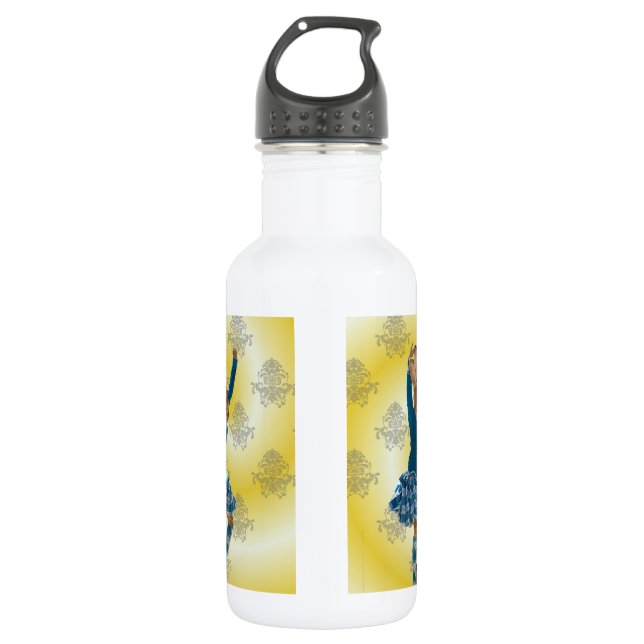 Cute rabbit Scottish highland dancer 532 Ml Water Bottle (Front)