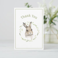 Cute Rabbit Simple Thank You Card