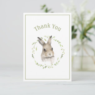 Cute Rabbit Simple Thank You Card