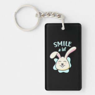 Cute Rabbit Smile A Lot Key Ring