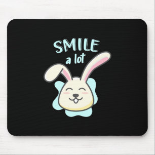 Cute Rabbit Smile A Lot Mouse Pad