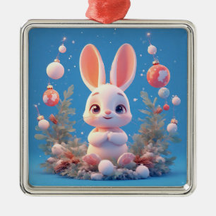 Cute Rabbit Surrounded by Decorations
