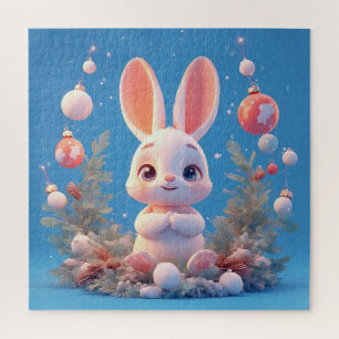 Cute Rabbit Surrounded by Decorations Jigsaw Puzzle