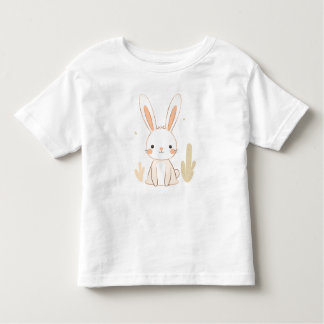 Cute Rabbit Toddler T-Shirt Animal Design for Kids