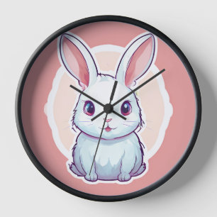 cute rabbit Wall Clock