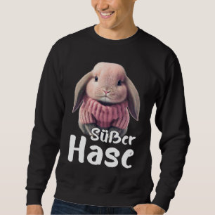 Cute rabbit winter rabbit skiing sweatshirt