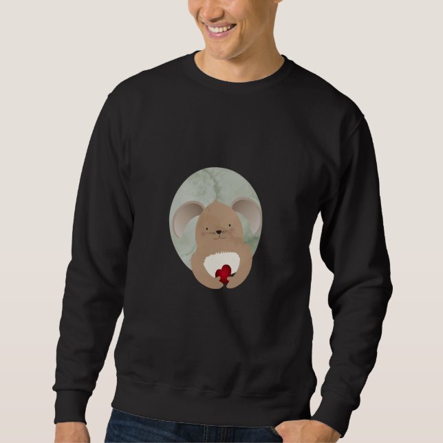 Cute rabbit with a heart for Valentine's Day Sweatshirt (Front)