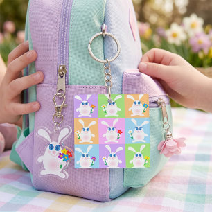 Cute Rabbits Key Ring