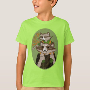 Cute Raccoon Adventure Awaits Commemorative T-Shirt