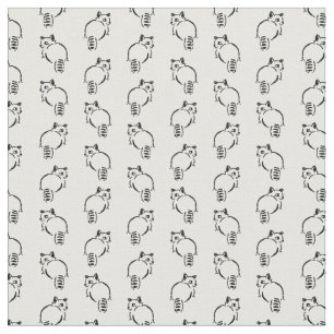 Cute Raccoon Animal Art CUSTOM BG COLOR Fabric