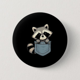 Cute Raccoon Cket Funny For Mens Womens Kids Racco 6 Cm Round Badge