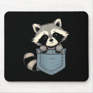 Cute Raccoon Cket Funny For Mens Womens Kids Racco Mouse Pad