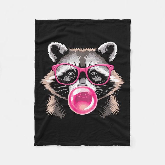 Cute Raccoon Design For Men Women Kids Racoon Racc Fleece Blanket (Front)
