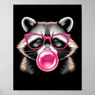 Cute Raccoon Design For Men Women Kids Racoon Racc Poster