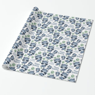 Cute Raccoon Forest Animal Happy Birthday Wrapping Paper