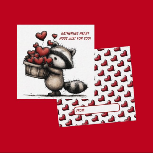 Cute Raccoon Valentine Card (Creator Uploaded)