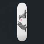 Cute Raccoons with Bubble Gum Skateboard<br><div class="desc">This design may be personalized by choosing the customize option to add text or make other changes. If this product has the option to transfer the design to another item, please make sure to adjust the design to fit if needed. Contact me at colorflowcreations@gmail.com if you wish to have this...</div>